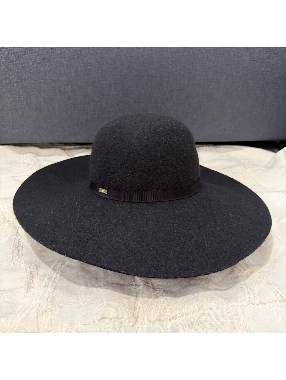 Armani Exchange M/L Black 100% Wool Wide Brim Floppy Hat A|X Boho Fall